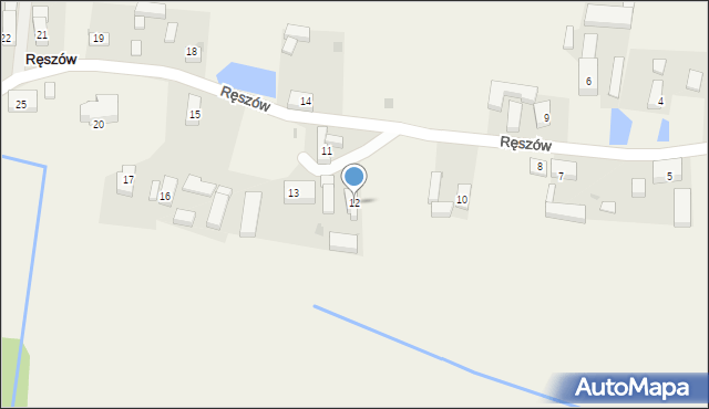 Ręszów, Ręszów, 12, mapa Ręszów