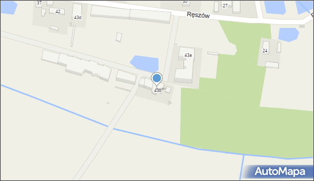 Ręszów, Ręszów, 43b, mapa Ręszów