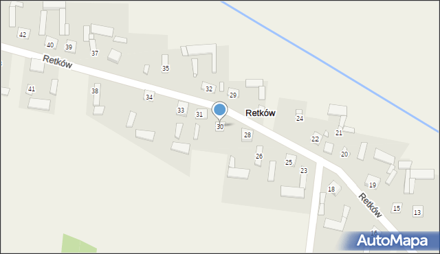 Retków, Retków, 30, mapa Retków