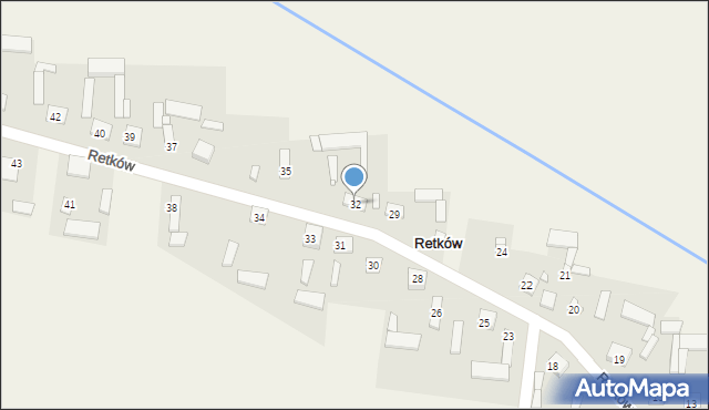 Retków, Retków, 32, mapa Retków