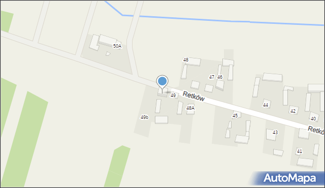 Retków, Retków, 49A, mapa Retków