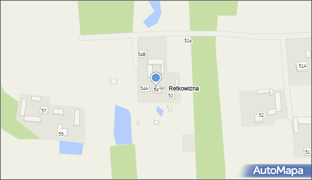 Retków, Retków, 54, mapa Retków