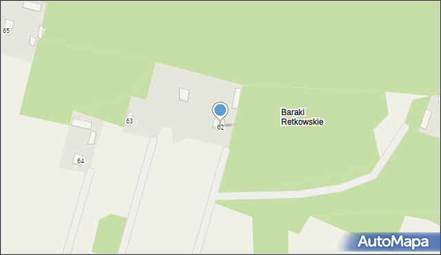 Retków, Retków, 62, mapa Retków