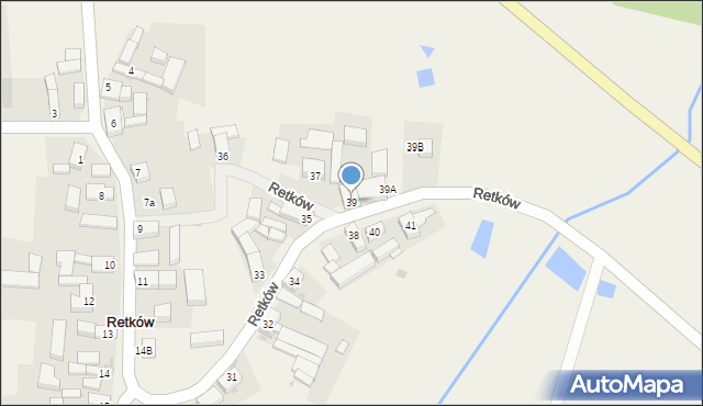 Retków, Retków, 39, mapa Retków