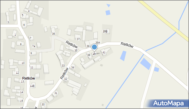 Retków, Retków, 40, mapa Retków