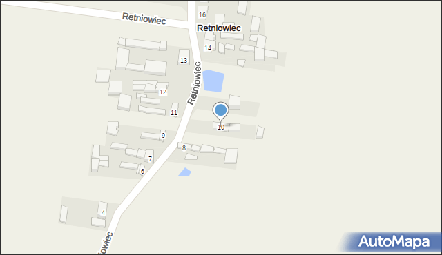 Retniowiec, Retniowiec, 10, mapa Retniowiec