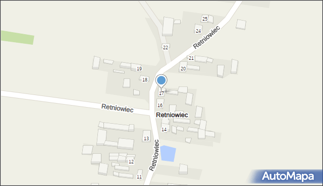 Retniowiec, Retniowiec, 17, mapa Retniowiec