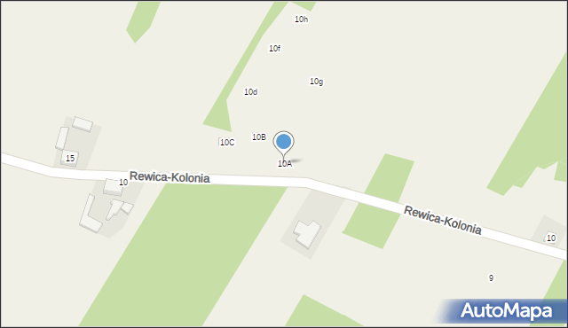 Rewica-Kolonia, Rewica-Kolonia, 10A, mapa Rewica-Kolonia