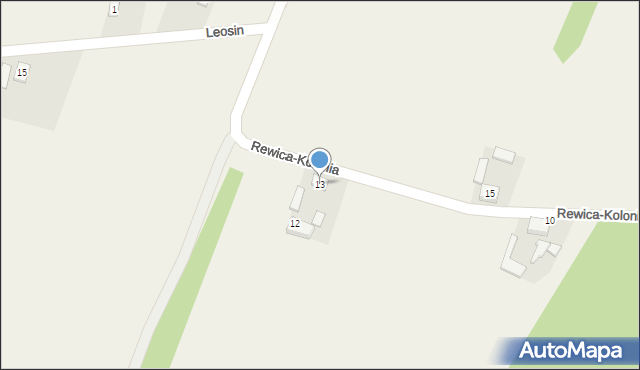 Rewica-Kolonia, Rewica-Kolonia, 13, mapa Rewica-Kolonia