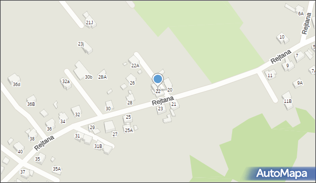 Rybnik, Rejtana Tadeusza, 22, mapa Rybnika