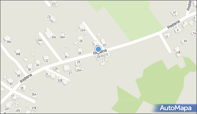 Rybnik, Rejtana Tadeusza, 23, mapa Rybnika