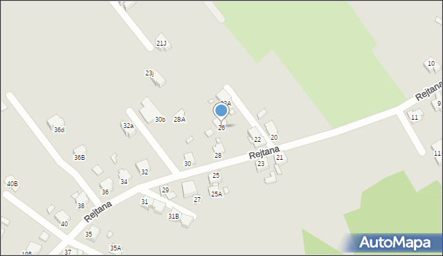 Rybnik, Rejtana Tadeusza, 26, mapa Rybnika