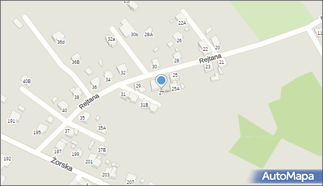 Rybnik, Rejtana Tadeusza, 27, mapa Rybnika