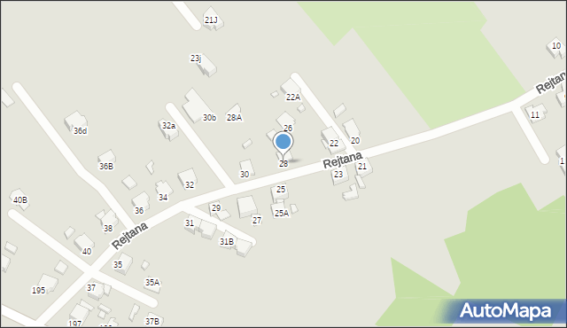 Rybnik, Rejtana Tadeusza, 28, mapa Rybnika