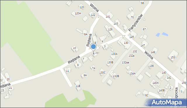 Rybnik, Rejtana Tadeusza, 5, mapa Rybnika