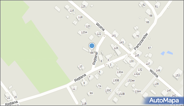 Rybnik, Rejtana Tadeusza, 6A, mapa Rybnika