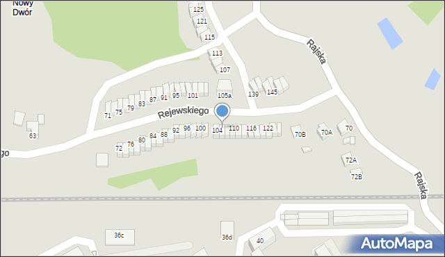 Rybnik, Rejewskiego Mariana, 106, mapa Rybnika