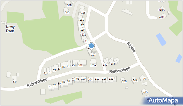 Rybnik, Rejewskiego Mariana, 109, mapa Rybnika