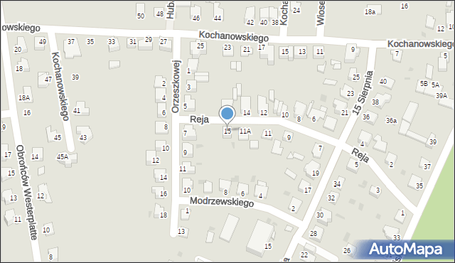 Sandomierz, Reja Mikołaja, 15, mapa Sandomierza