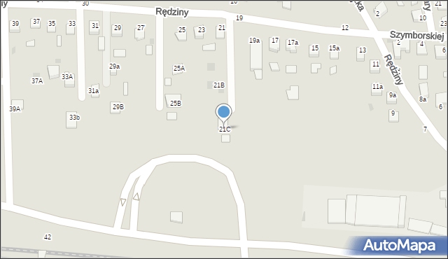 Sędziszów Małopolski, Rędziny, 21C, mapa Sędziszów Małopolski