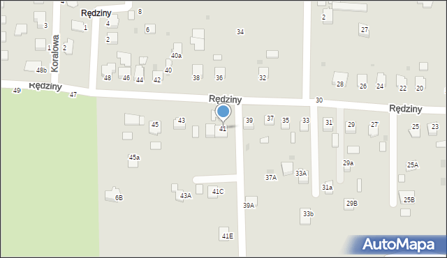 Sędziszów Małopolski, Rędziny, 41, mapa Sędziszów Małopolski