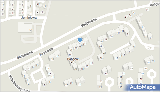 Siemianowice Śląskie, Reymonta Władysława, 32, mapa Siemianowice Śląskie