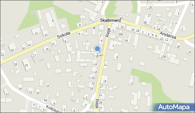 Skalbmierz, Reja Mikołaja, 10, mapa Skalbmierz