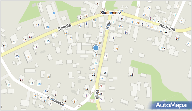 Skalbmierz, Reja Mikołaja, 12, mapa Skalbmierz