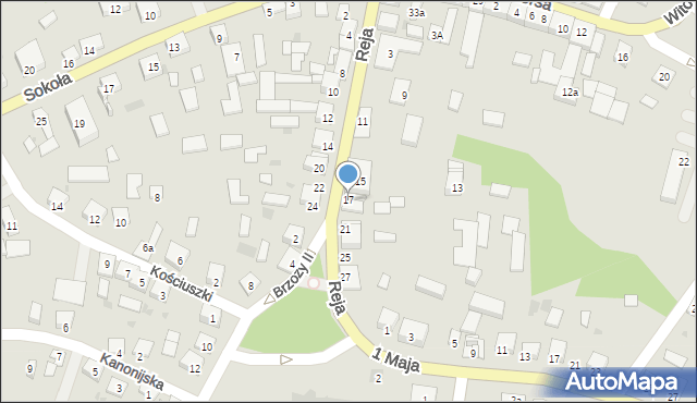 Skalbmierz, Reja Mikołaja, 17, mapa Skalbmierz