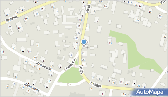 Skalbmierz, Reja Mikołaja, 19, mapa Skalbmierz