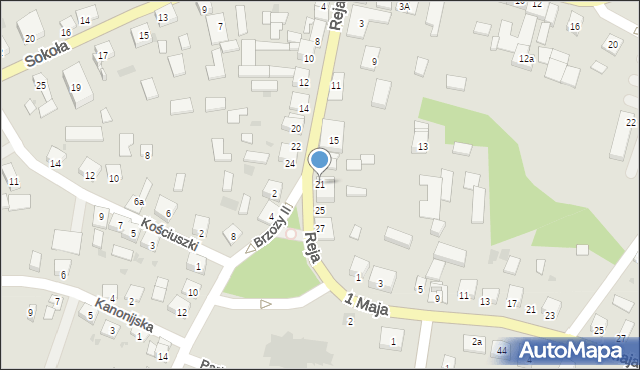 Skalbmierz, Reja Mikołaja, 21, mapa Skalbmierz