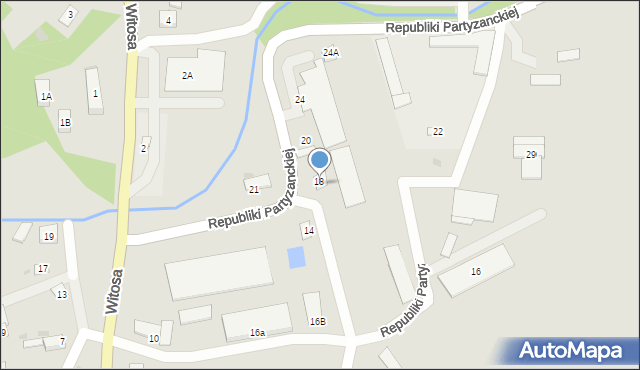 Skalbmierz, Republiki Partyzanckiej, 18, mapa Skalbmierz