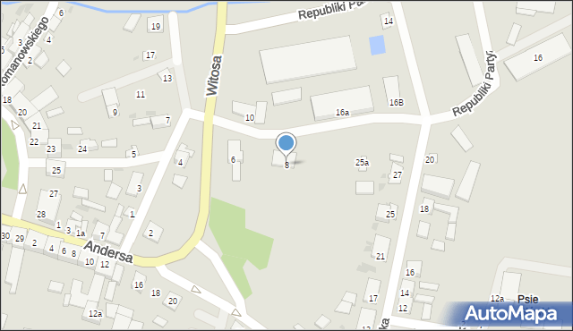 Skalbmierz, Republiki Partyzanckiej, 8, mapa Skalbmierz