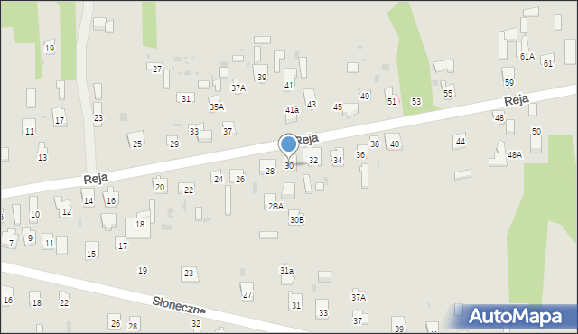 Skarżysko-Kamienna, Reja Mikołaja, 30, mapa Skarżysko-Kamienna