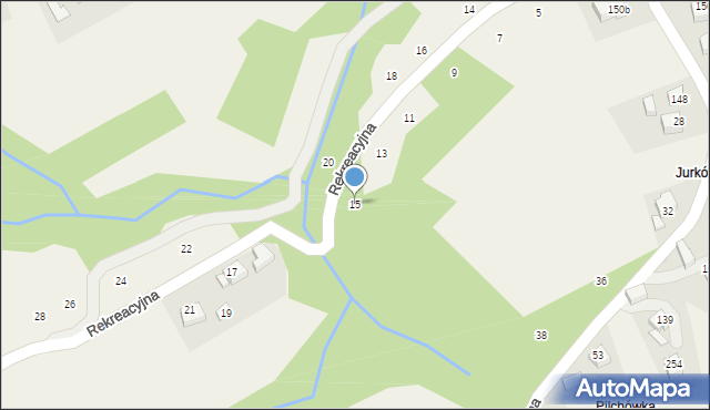 Skawinki, Rekreacyjna, 15, mapa Skawinki