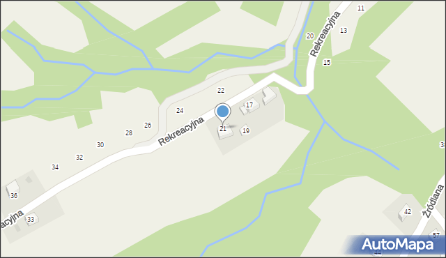 Skawinki, Rekreacyjna, 21, mapa Skawinki