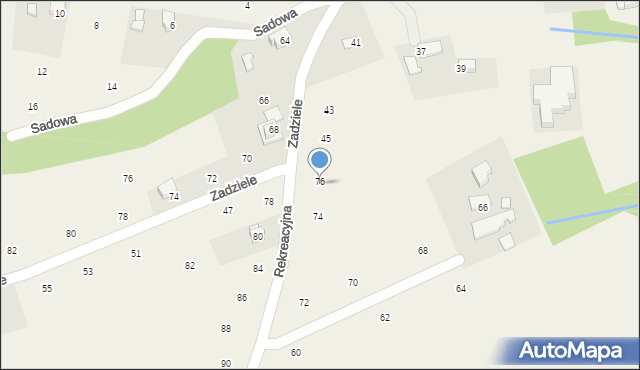 Skawinki, Rekreacyjna, 76, mapa Skawinki