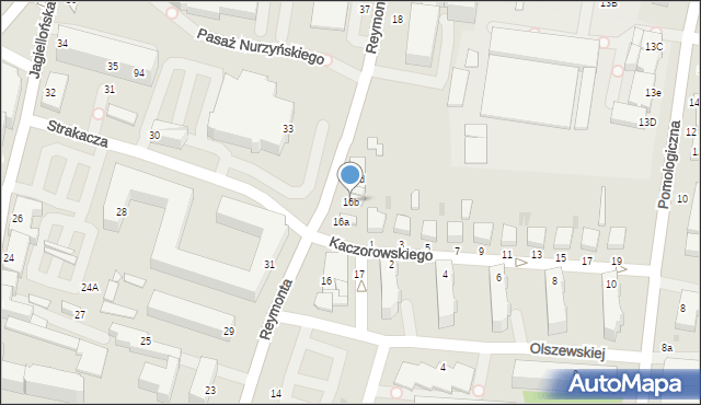 Skierniewice, Reymonta Władysława, 16b, mapa Skierniewic