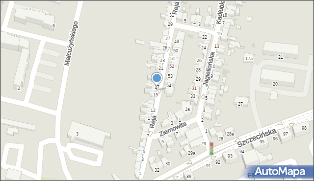Słupsk, Reja Mikołaja, 16, mapa Słupska
