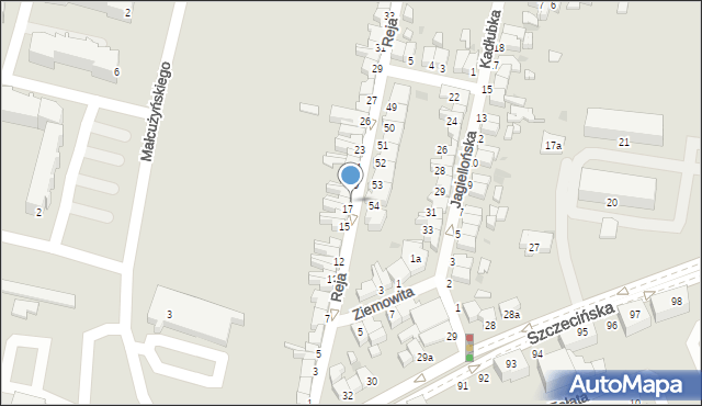 Słupsk, Reja Mikołaja, 18, mapa Słupska