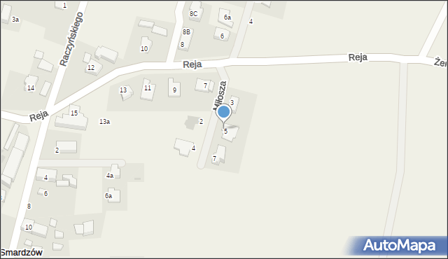 Smardzów, Reja Mikołaja, 5A, mapa Smardzów