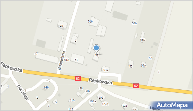 Sokołów Podlaski, Repkowska, 53, mapa Sokołów Podlaski