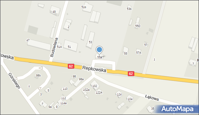 Sokołów Podlaski, Repkowska, 53a, mapa Sokołów Podlaski