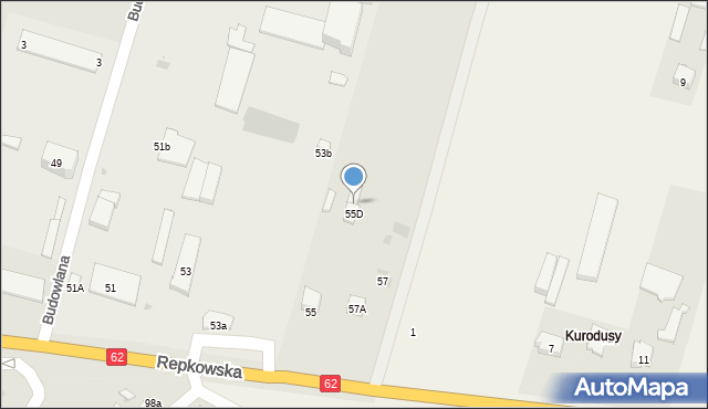 Sokołów Podlaski, Repkowska, 55c, mapa Sokołów Podlaski