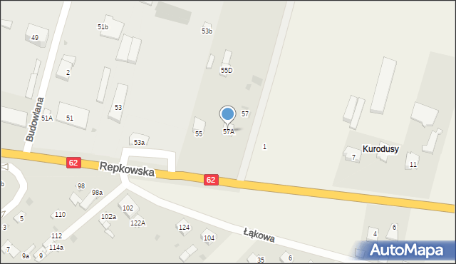 Sokołów Podlaski, Repkowska, 57A, mapa Sokołów Podlaski