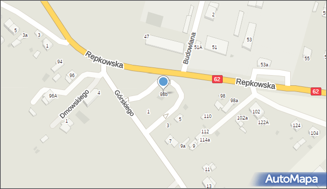 Sokołów Podlaski, Repkowska, 98b, mapa Sokołów Podlaski