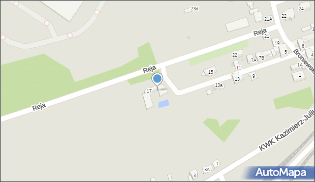 Sosnowiec, Reja Mikołaja, 11, mapa Sosnowca