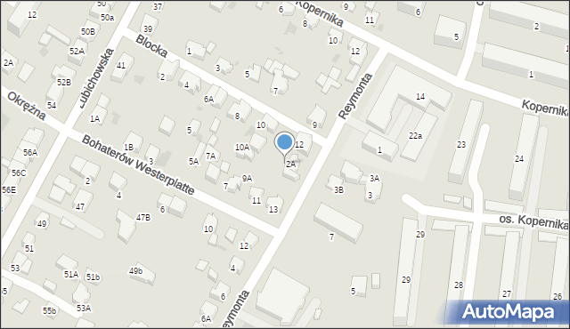 Starogard Gdański, Reymonta Władysława, 2B, mapa Starogard Gdański