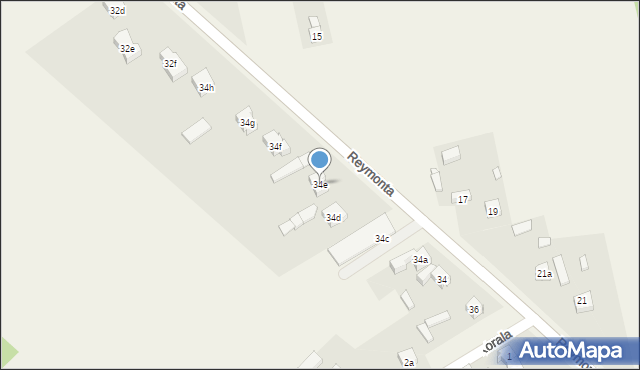Strzałków, Reymonta Władysława, 34e, mapa Strzałków