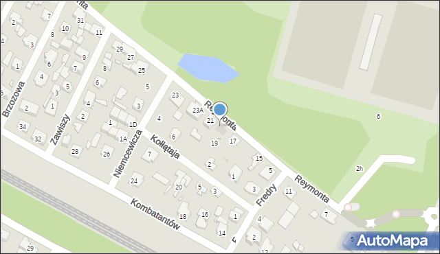Sulejówek, Reymonta Władysława, 15, mapa Sulejówek